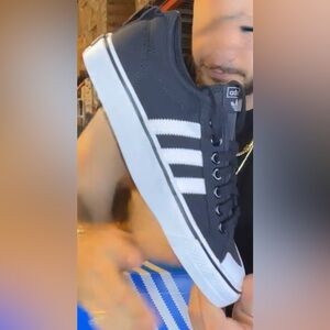 Adidas Dark Gray and White Casual Sneakers